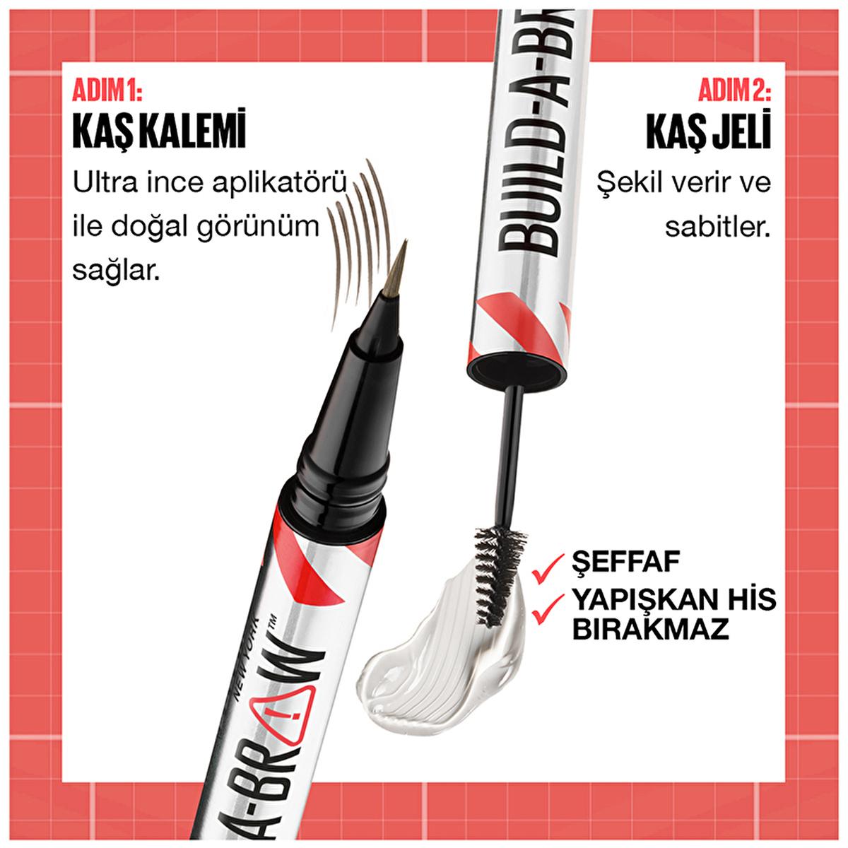 Maybelline Build a Brow 2-in-1 Eyebrow Pencil & Gel - Long-Lasting, Smudge-Proof Eyebrow Makeup Solution