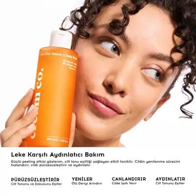 Cream Co. AHA/BHA Toner & Hyaluronic Acid Moisturizer Skincare Set | Vegan Blemish Control, Pore Minimizing, Skin Brightening for Sensitive Skin