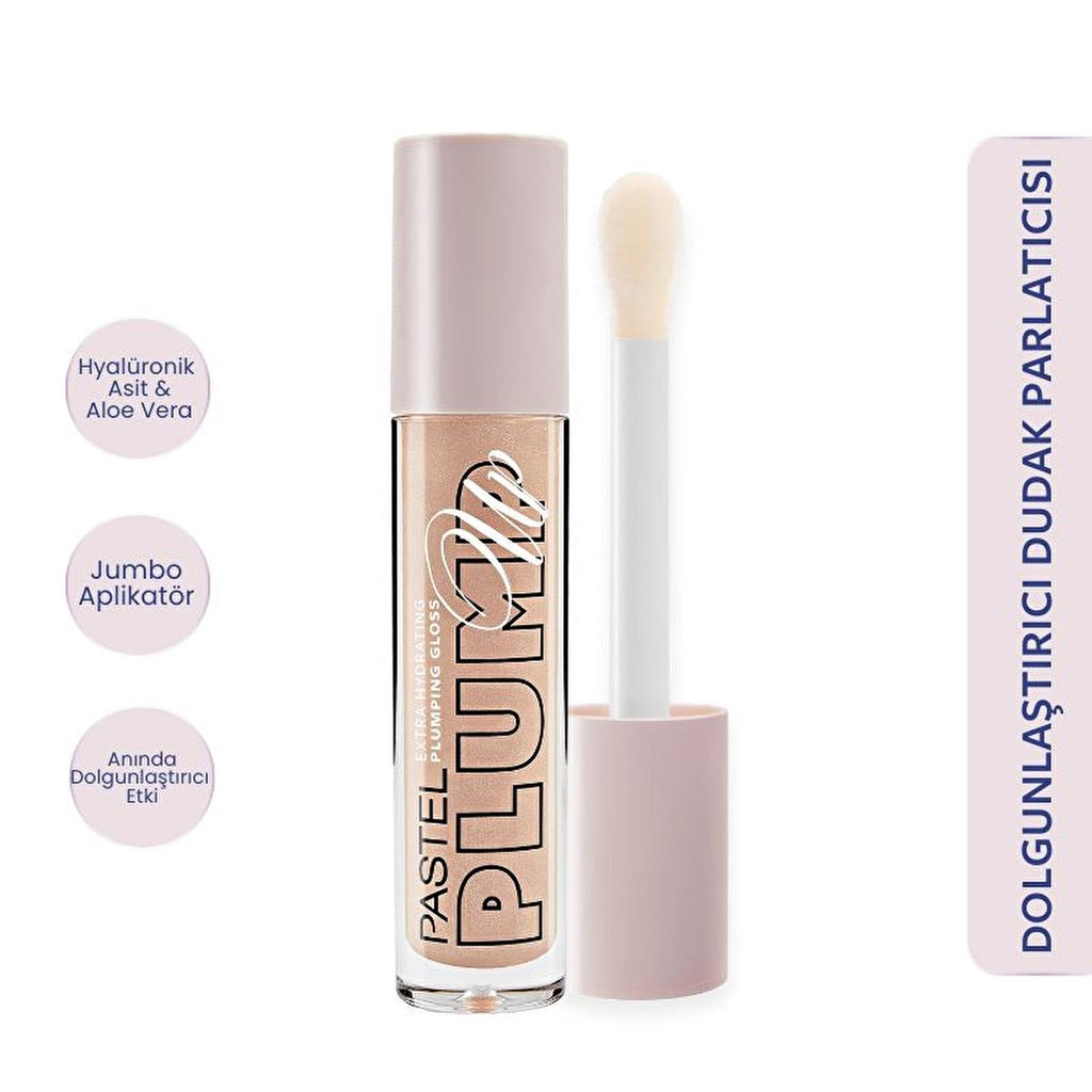 Pastel Profashion Plump Up Extra Hydrating Plumping Gloss 201 - Cruelty-Free Vegan Lip Gloss for Fuller Lips