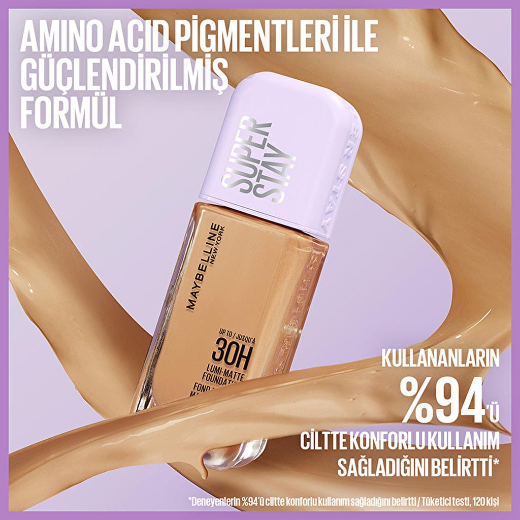 Maybelline New York Super Stay Lumi Matte Foundation - Long-Lasting, Matte Finish, 132