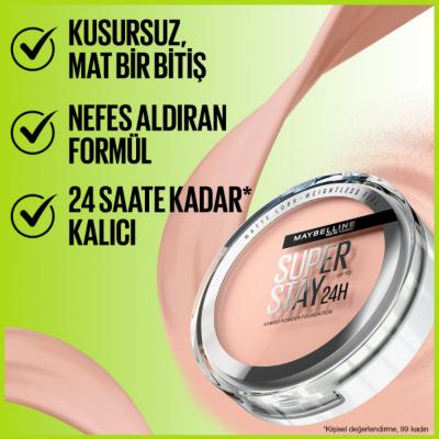Maybelline New York Superstay Hybrid Powder Foundation - Long Lasting, Vegan, Matte Finish