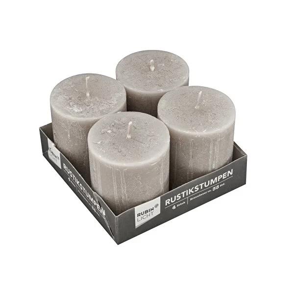 Rubin Licht Rustic Taupe Candle - Long-Lasting Paraffin Wax, 35 Hours Burn Time