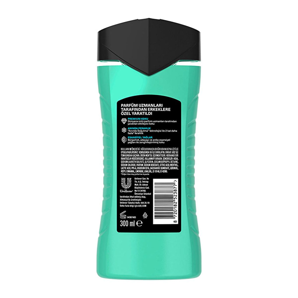 Axe Premium Collection Aqua Bergamot 3-in-1 Shower Gel for Men - Refreshing, Invigorating, and Convenient Body, Hair, and Face Cleanser