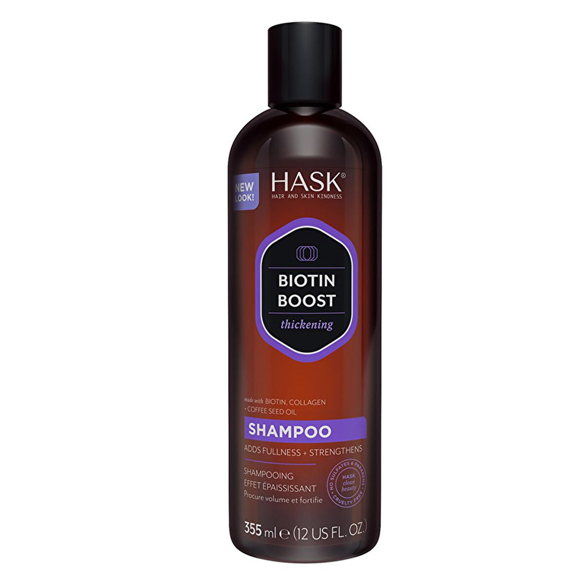 Hask Biotin Thickening Shampoo: Boost Volume & Prevent Hair Loss | Shampoo for Thinning Hair, Daily Use & Resilience