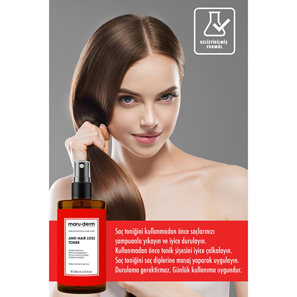 Maruderm Biotin & Kafein Hair Tonic - Anti-Hair Loss, Stimulates Growth & Strengthens Hair Follicles - 6.76 fl oz