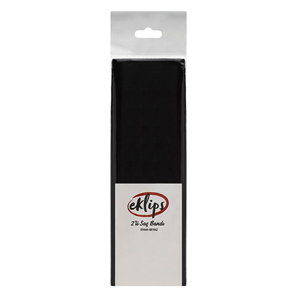 Eklips 2-Piece Black and White Hair Band Set for Versatile Styling - Simple Hair Accessories
