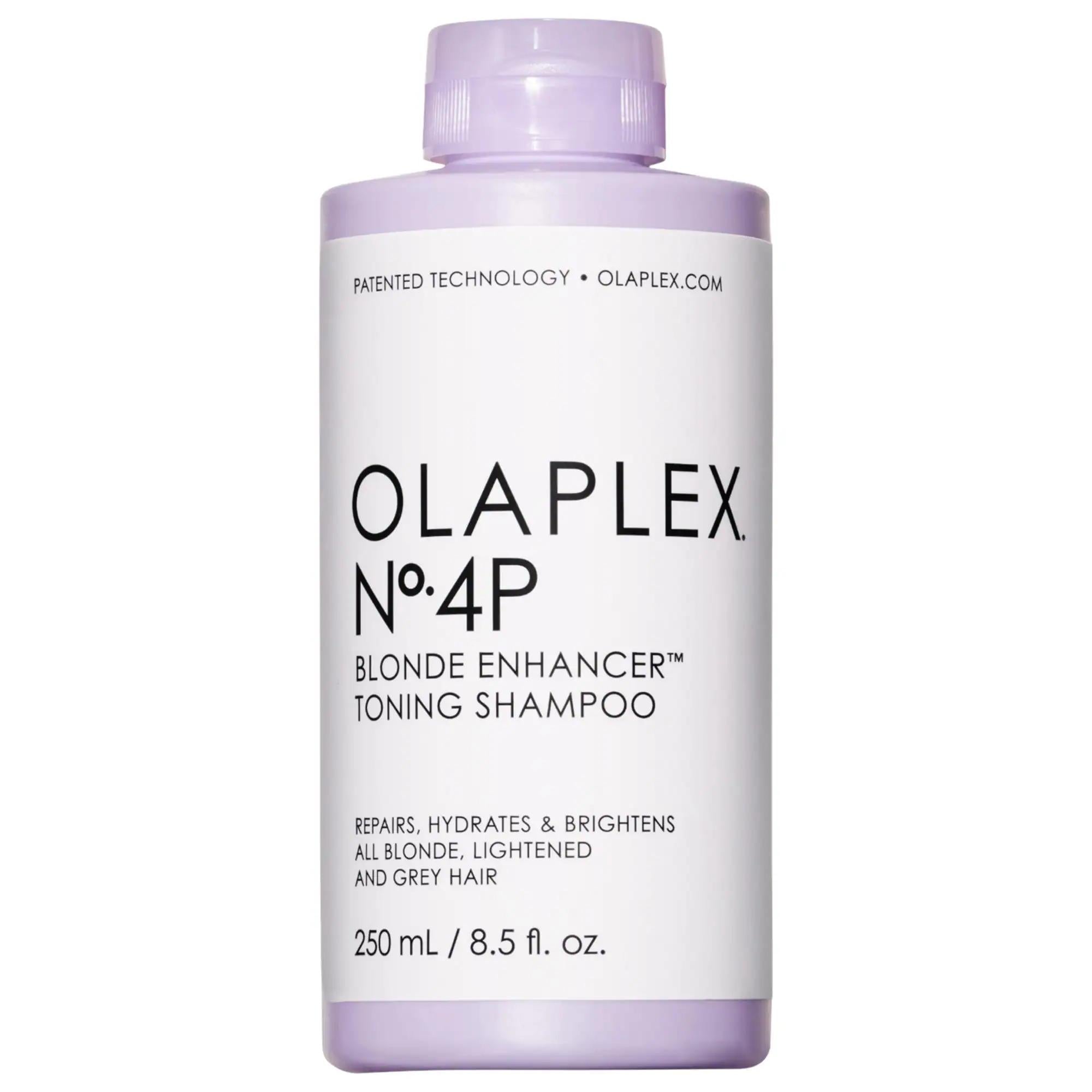 No.4P Blonde Hydrating & Brightening Purple Toning Shampoo by OLAPLEX - Sulfate-Free, Vegan, Color Safe