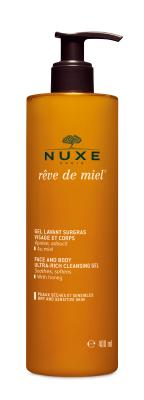 Nuxe Reve de Miel: Gentle Face & Body Wash Gel - Natural Honey & Sunflower Cleanser for Dry, Sensitive Skin - 400ml