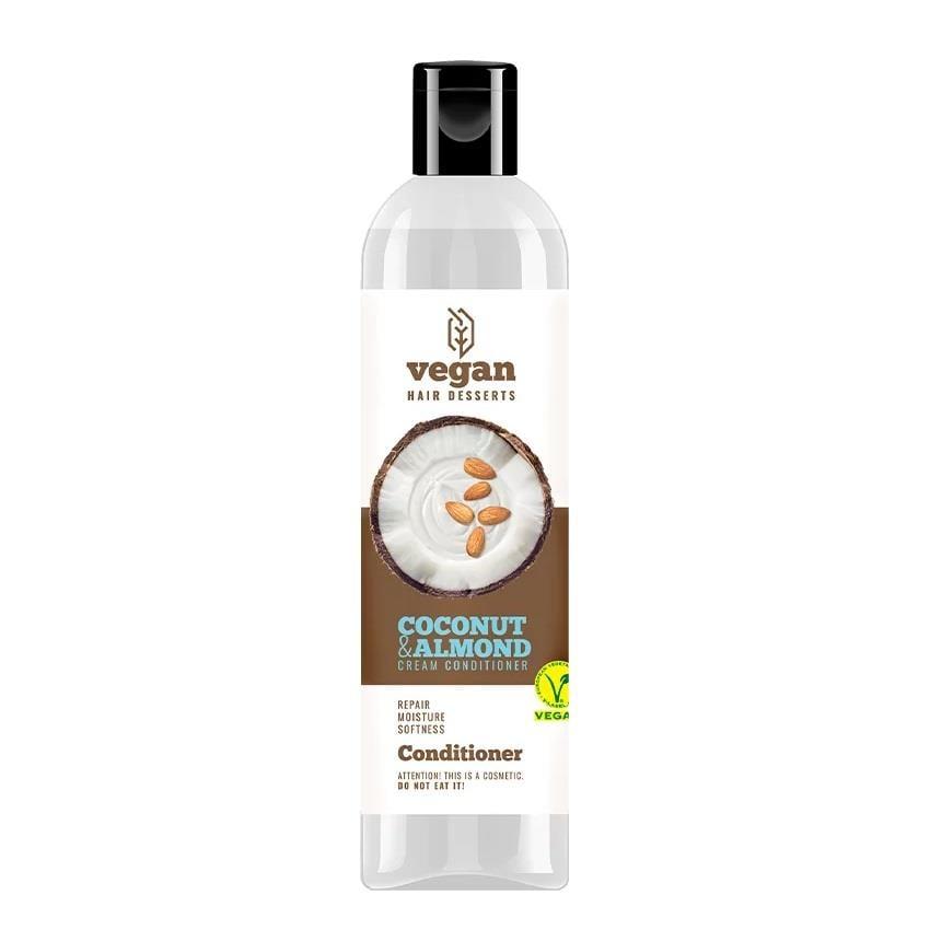 Vegan Hair Dessert: Coconut & Almond Cream Conditioner - Deeply Moisturizes, Repairs Dry & Damaged Hair - Natural Vegan Hair Care