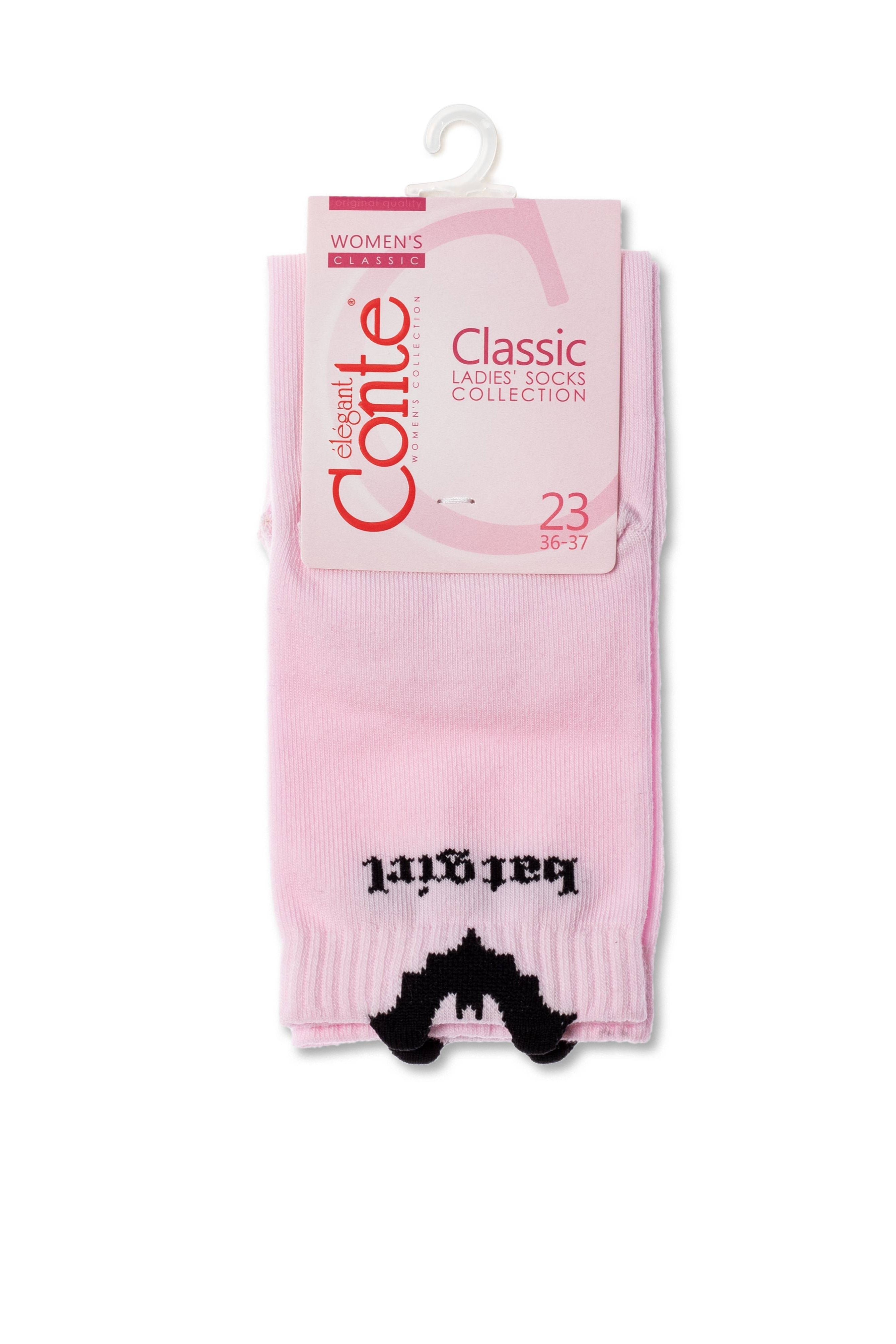 TheRanok.com Cotton Socks Conte Classic 245 - Picot "Batgirl" — in-use photo