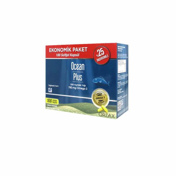 Ocean Plus Lemon Flavored Fish Oil - 100 Capsules, Omega-3 Rich EPA & DHA