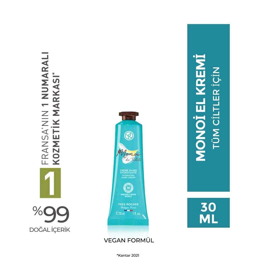 Monoi Hand Cream with Tiare Flower and Coconut Oil - Tropical Fragrance Moisturizer for Dry Hands