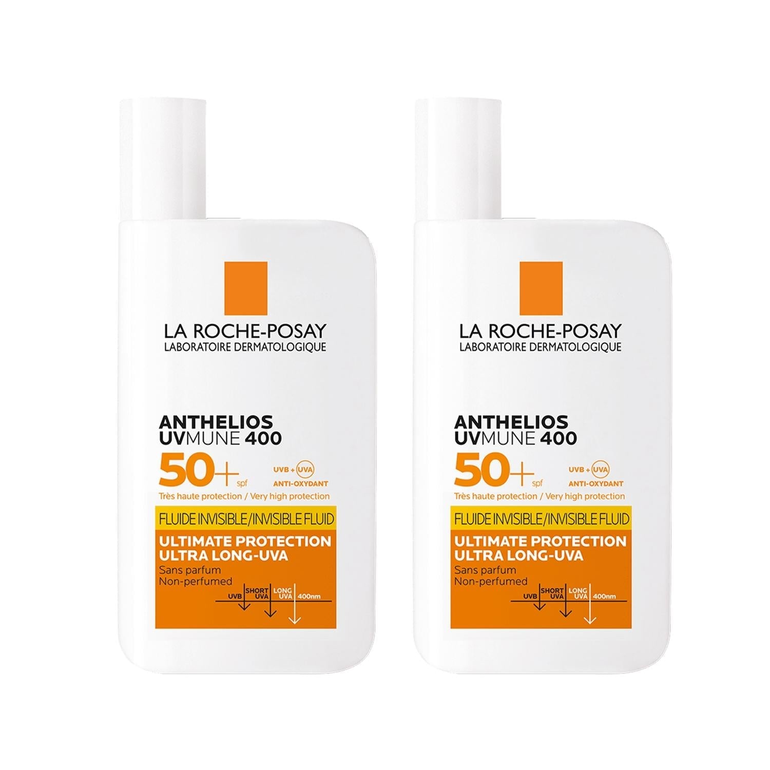La Roche Posay Anthelios UVmune 400 SPF50+ Sunscreen Cream for Sensitive Skin - 2 x 50ml