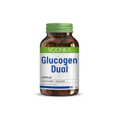 Voonka Glucogen Dual 90 Tablet - Joint Health Supplement with Glucosamine, Chondroitin, and Hyaluronic Acid