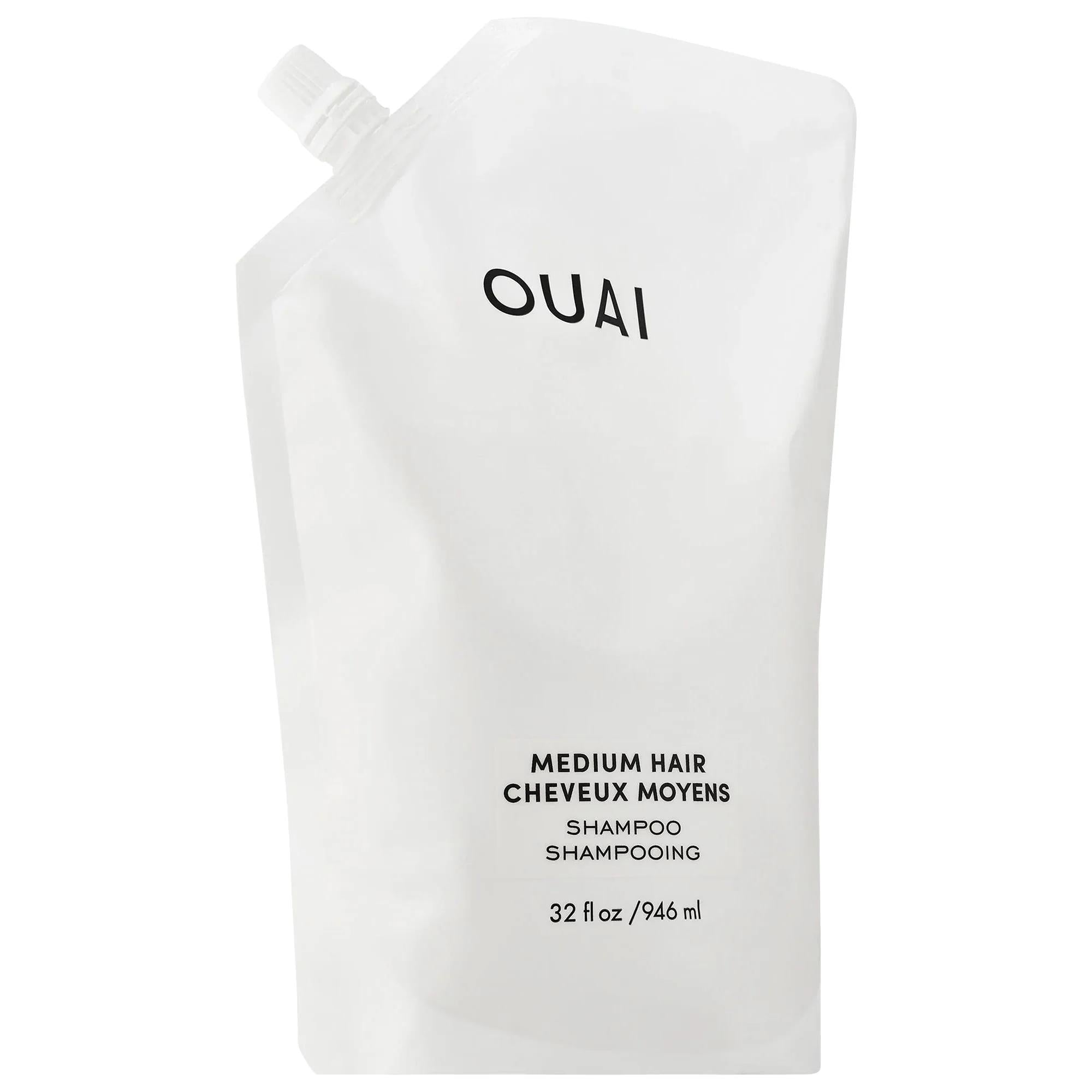OUAI Medium Hair Shampoo - Color-Safe, Hydrating, Sulfate-Free, Nourishing Shampoo for Damaged Hair