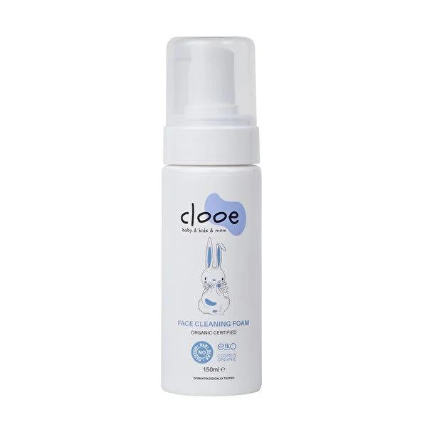 Clooe Organic Facial Cleansing Foam - Paraben-Free, Gluten-Free, and Dermatologically Tested - 150ml