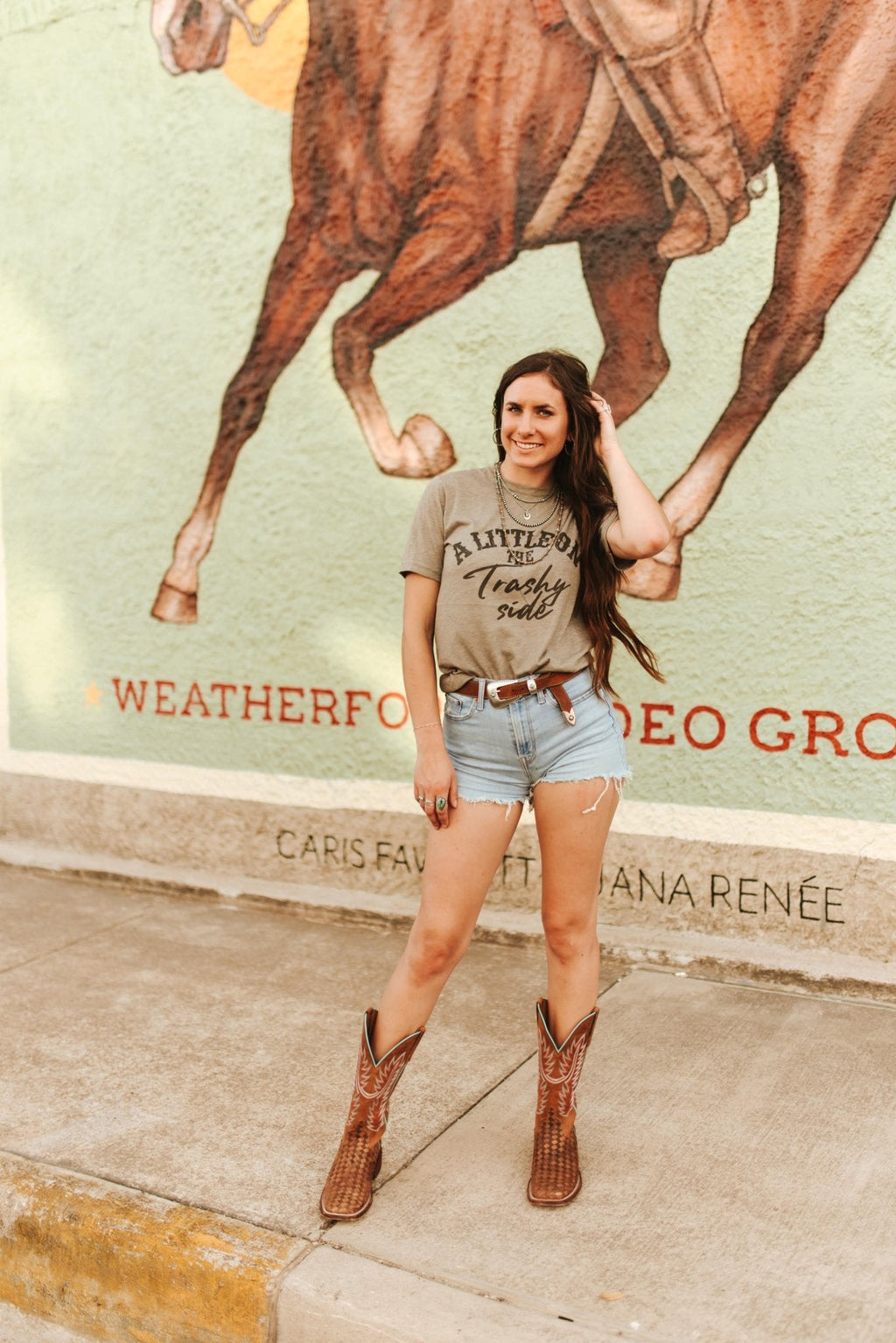 Wild Junkie A Little On The Trashy Side Graphic Tee — Wild Junkie branding close-up
