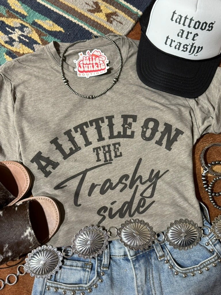 Wild Junkie A Little On The Trashy Side Graphic Tee — lifestyle worn / used context