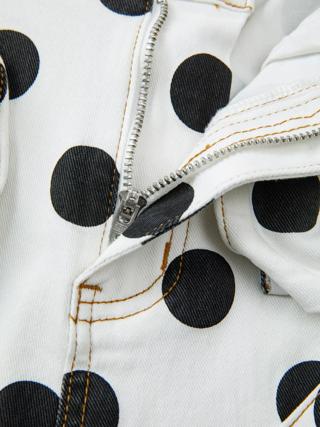 Polka Dot High-Waisted Jeans