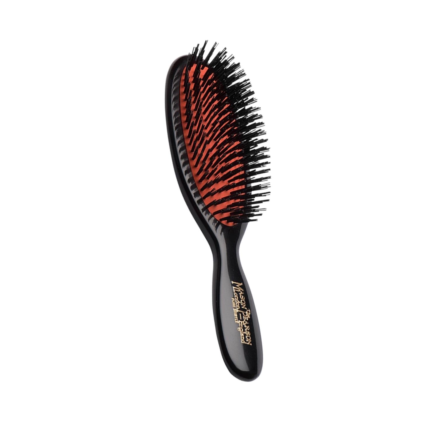 Mason Pearson Pocket Extra Boar Stiff Bristle EB4 Dark Hair Brush for Thick/Curly Hair
