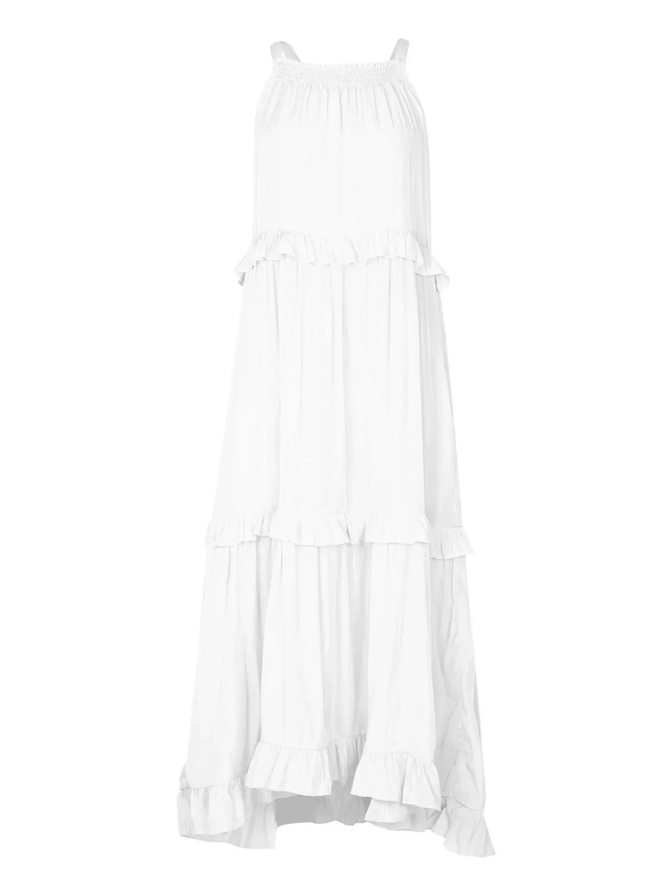 Ruffled Tiered Sleeveless Maxi Dress