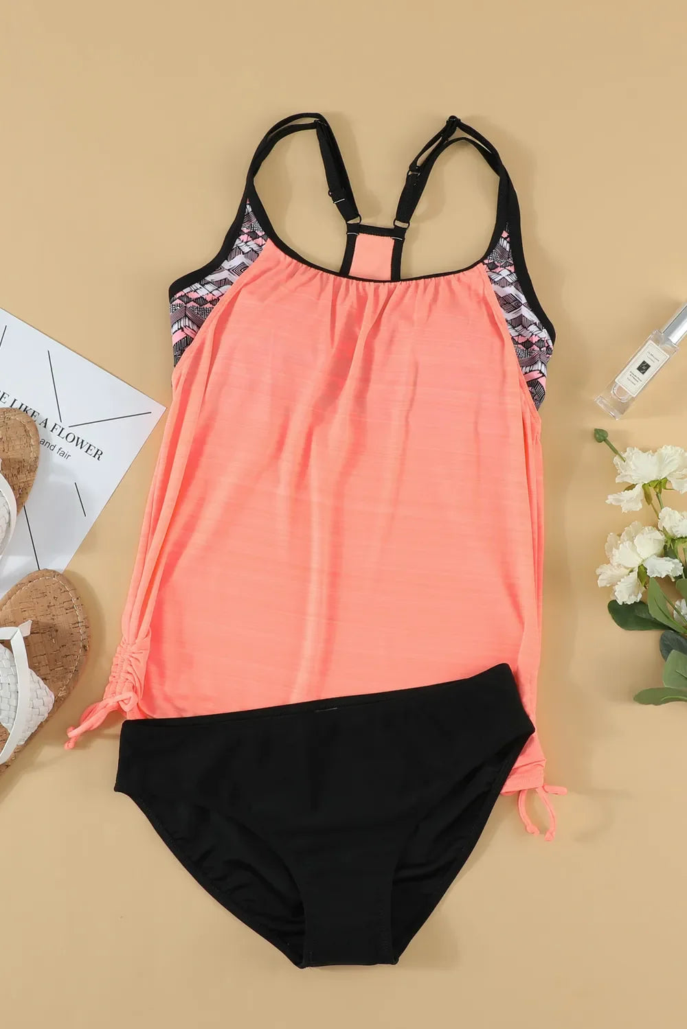 Scoop Neck Top and Brief Swim Set