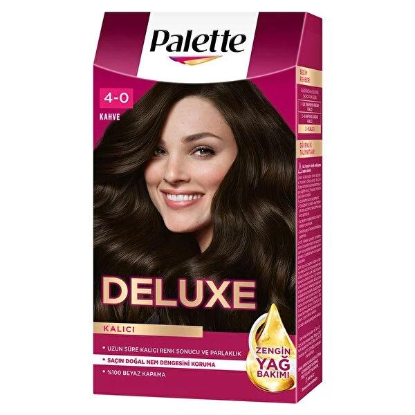 Palette Deluxe Coffee Brown Hair Dye: Long Lasting Color, 100% Grey Coverage, Natural Oils for Intense Shine