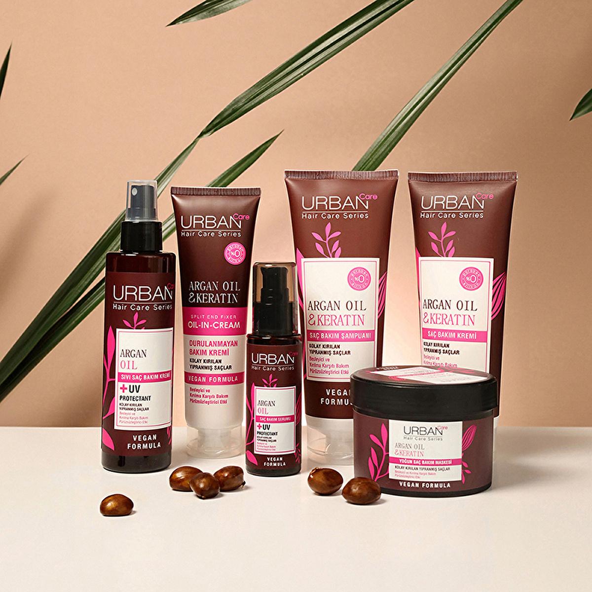 Urban Care Argan Oil Hair Care Serum - Nourishing, Anti-Breakage, Keratin & UV Protection