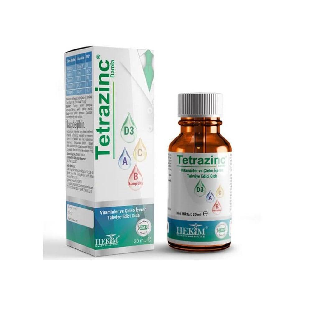 Tetrazinc - Vitamin & Zinc Dietary Supplement Drops for Overall Health & Wellness