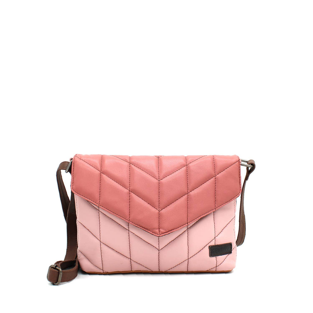 WONENA Soruka Santorini Leather Crossbody Bag — lifestyle worn / used context