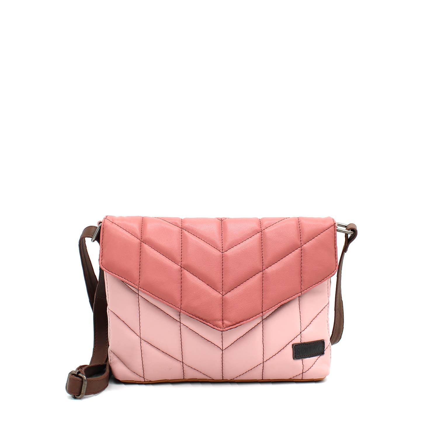WONENA Soruka Santorini Leather Crossbody Bag — lifestyle worn / used context