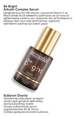 Dermoskin Be Bright Arbutin Complex Anti-spot Serum - Brightens Skin, Reduces Hyperpigmentation - 30ml