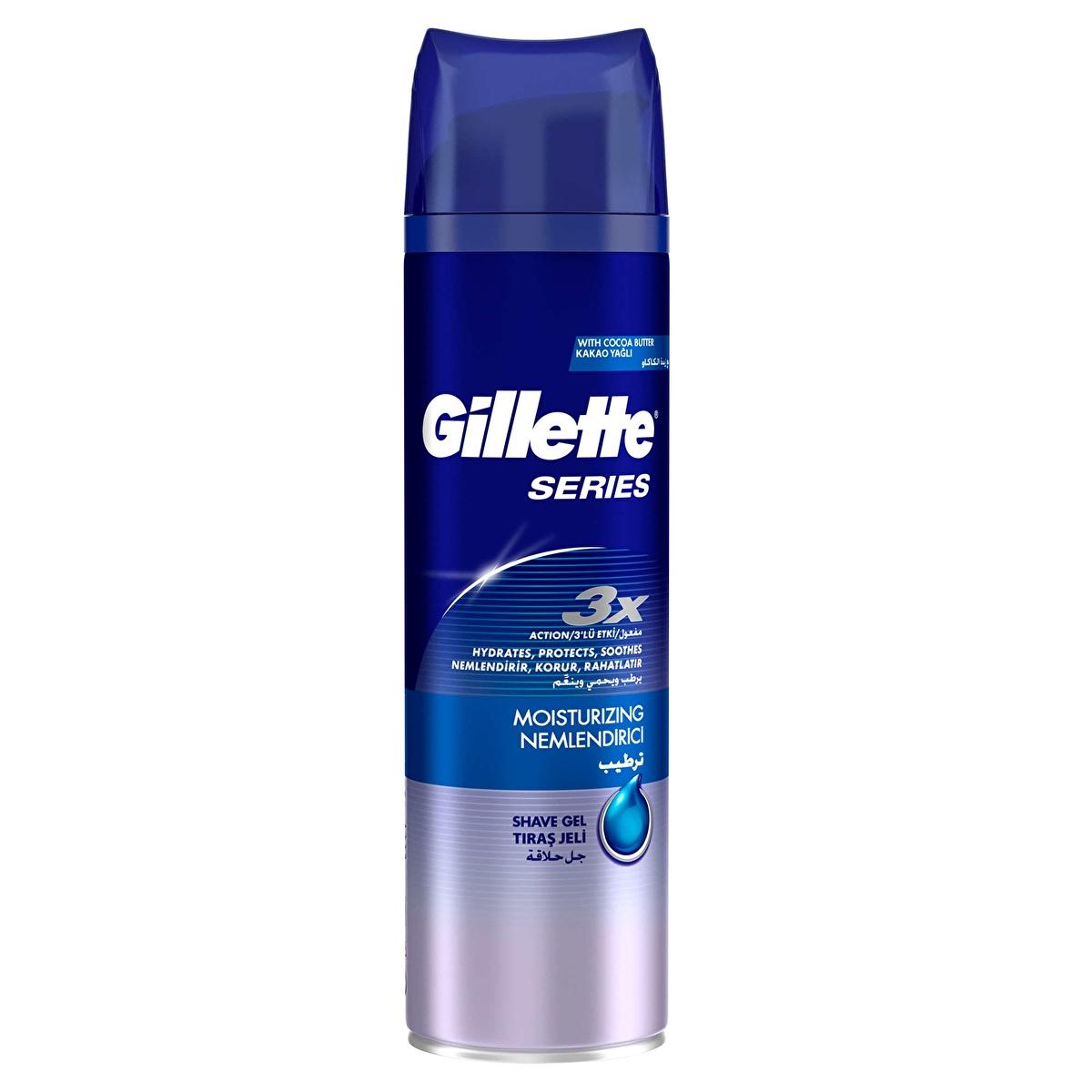Gillette Series Moisturizing Shaving Gel for Men - 3-Layer Action Formula for Smooth Shaving, Sensitive Skin Relief & Hydration