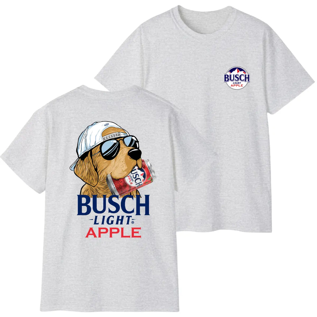 Funny Dog Beer T-Shirt – Golden Retriever with Beer Can Graphic, Remastered Heavy Cotton Drinking Tee, Soft Lived-In Heavyweight Gift for Beer & Dog Lovers, Made in USA