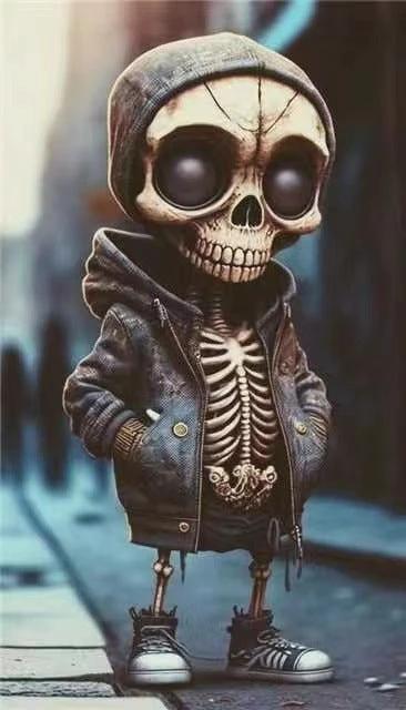 Halloween Skeleton Figurines - Cool Resin Doll Home Decor