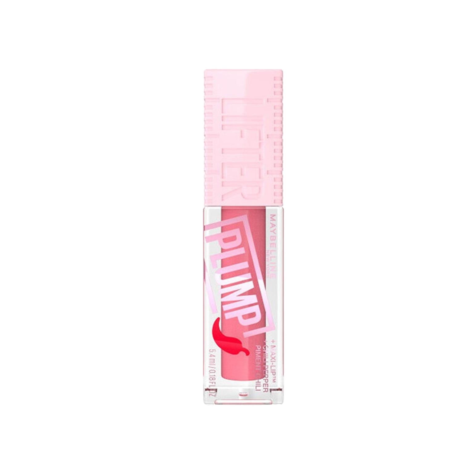 Maybelline New York Lifter Plump Lip Gloss - Blush Blaze (001) - Moisturizing & Plumping Effect