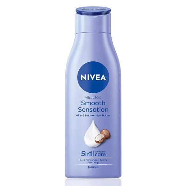 Nivea Moisturizing Body Lotion - Smooth Sensation, 48-Hour Hydration, Shea Butter & Deep Moisture Serum