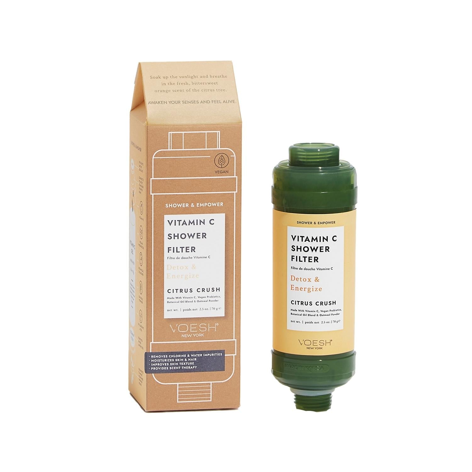 Voesh New York Vitamin C Shower Filter - Citrus Scented, Chlorine Neutralizing