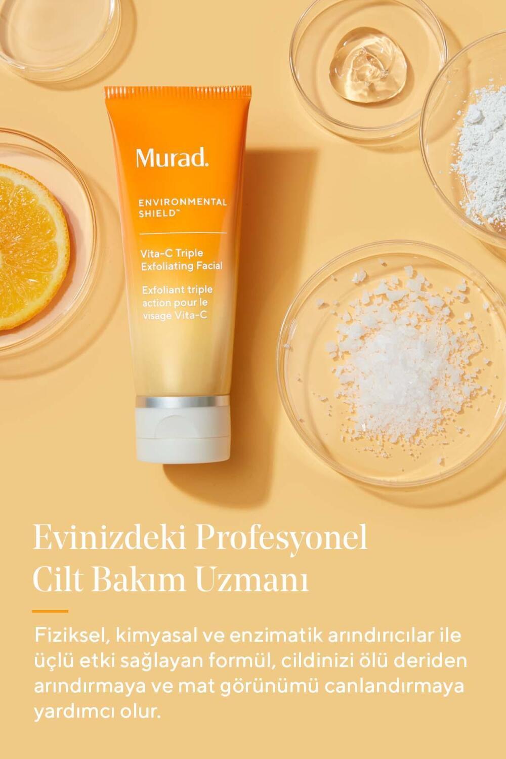 Murad Vita-C Triple Exfoliating Facial - Deep Cleansing Vitamin C Skincare for Smoother Skin