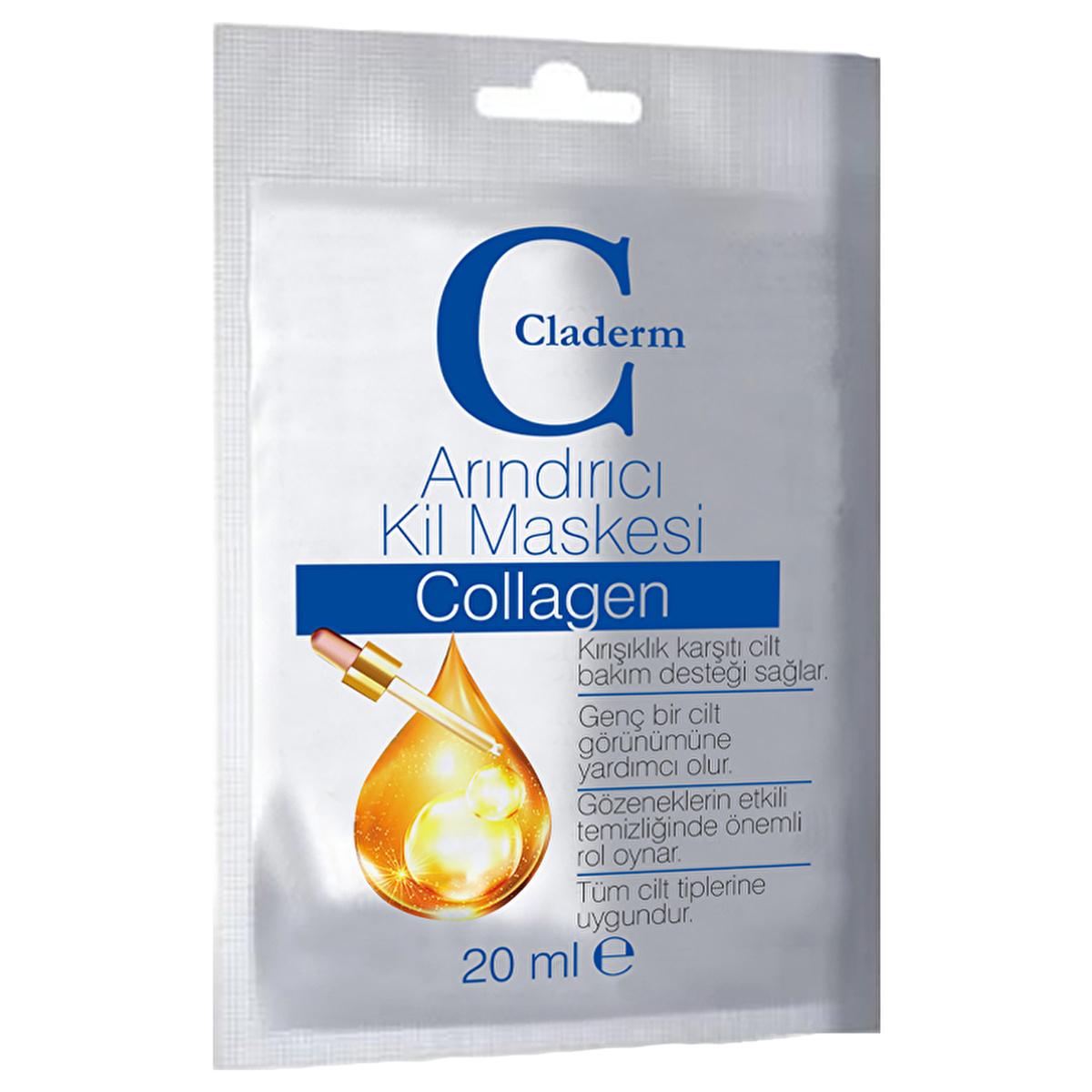 Claderm Collagen Clay Face Mask for All Skin Types - 0.68 fl oz