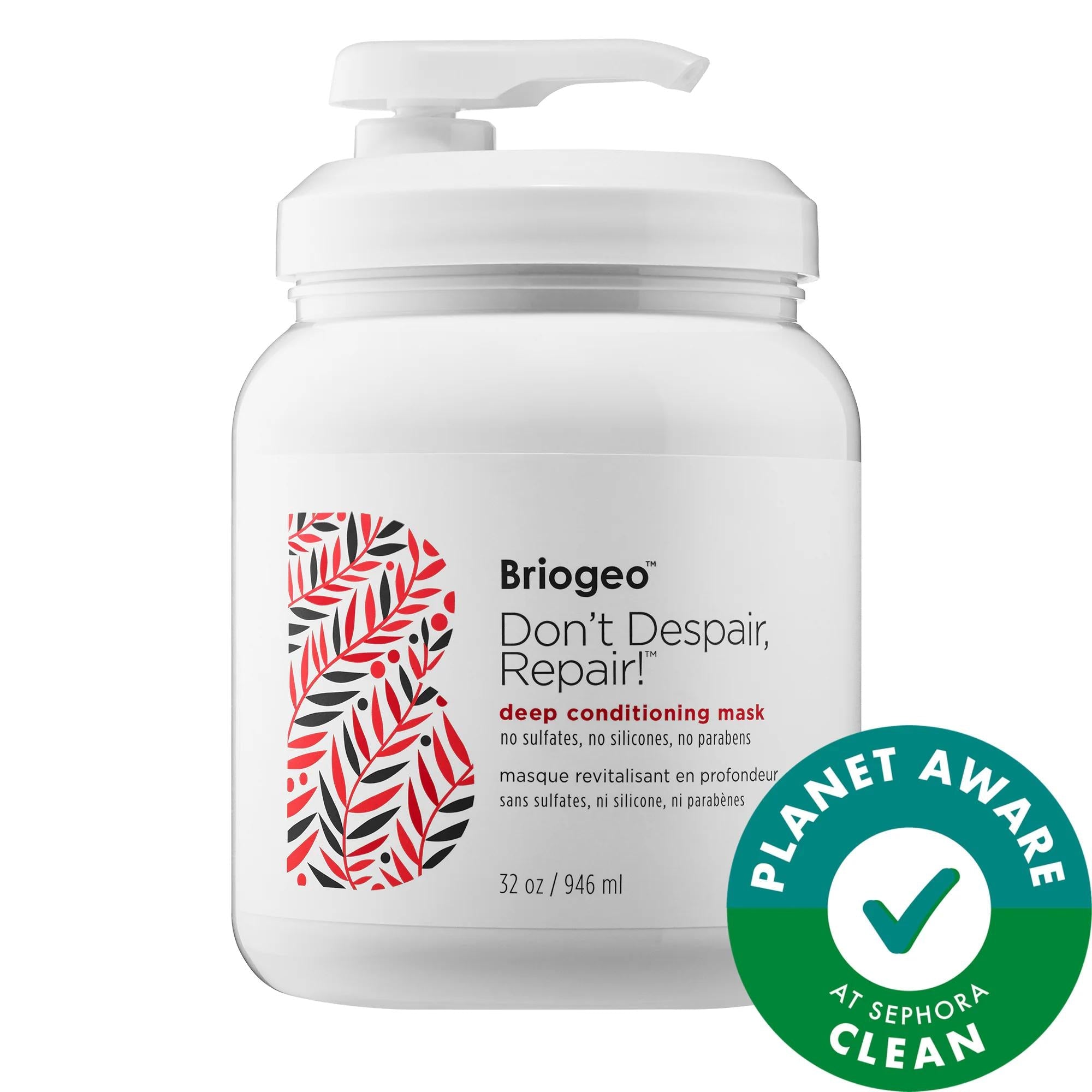 Briogeo Don't Despair, Repair. Deep Conditioning Hair Mask: Repair Damaged Hair, Prevent Breakage, Moisturize & Strengthen - Natural, Cruelty-Free