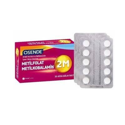 Osende 2M Methylfolate & Methylcobalamin Vitamin B12 Supplement: Fast-Absorbing Orally Disintegrating Tablets for Nerve & Brain Health
