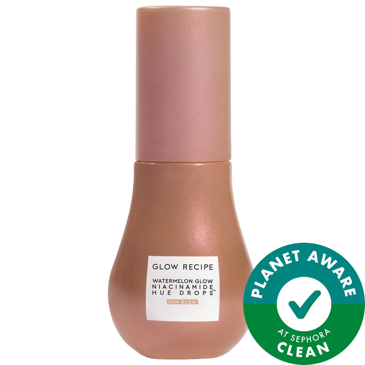 Watermelon Glow: Mini Niacinamide Hue Drops Sun Glow Serum - Brighten Skin, Reduce Redness, Hydrate & Even Skin Tone