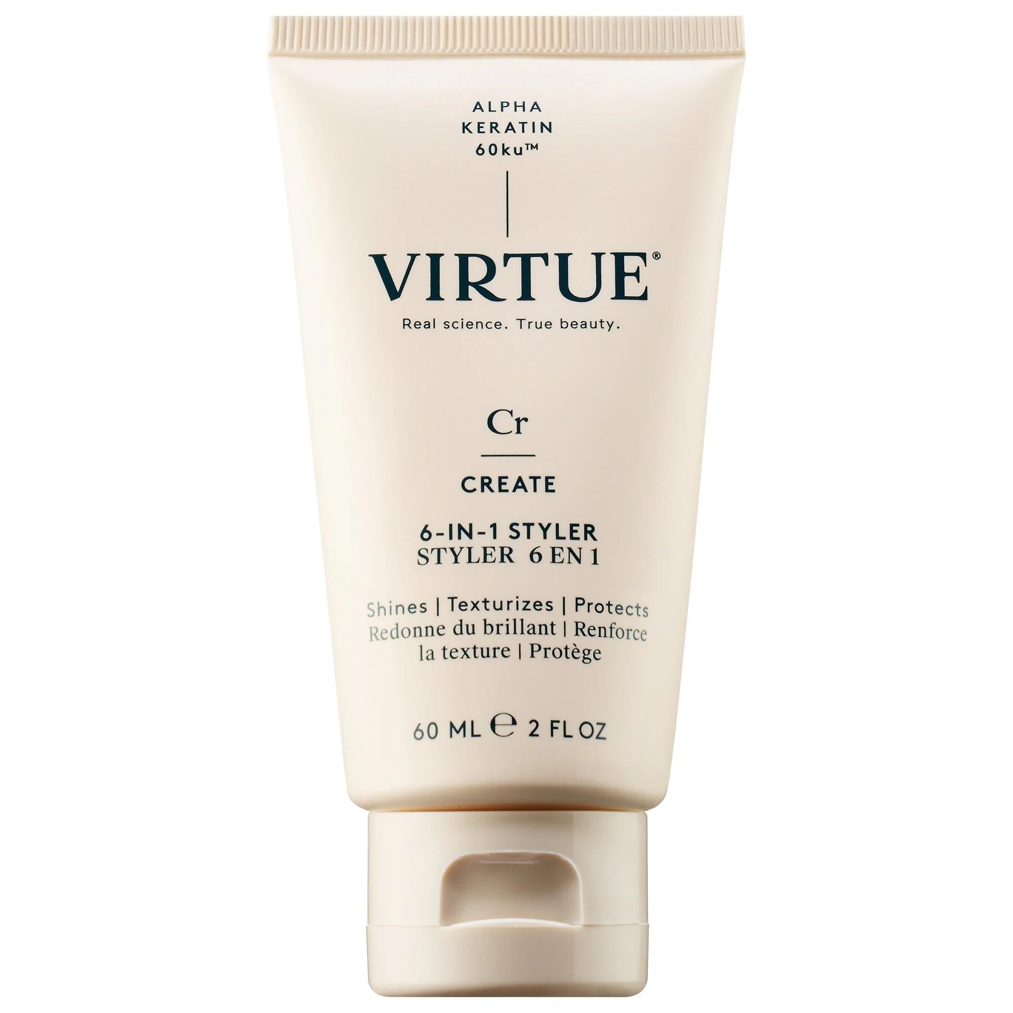 Virtue 6-in-1 Vitamin E Hair Smoothing Styler: Heat Protection, Anti-Frizz, Shine Enhancer & Damaged Hair Repair - Vegan & Cruelty-Free