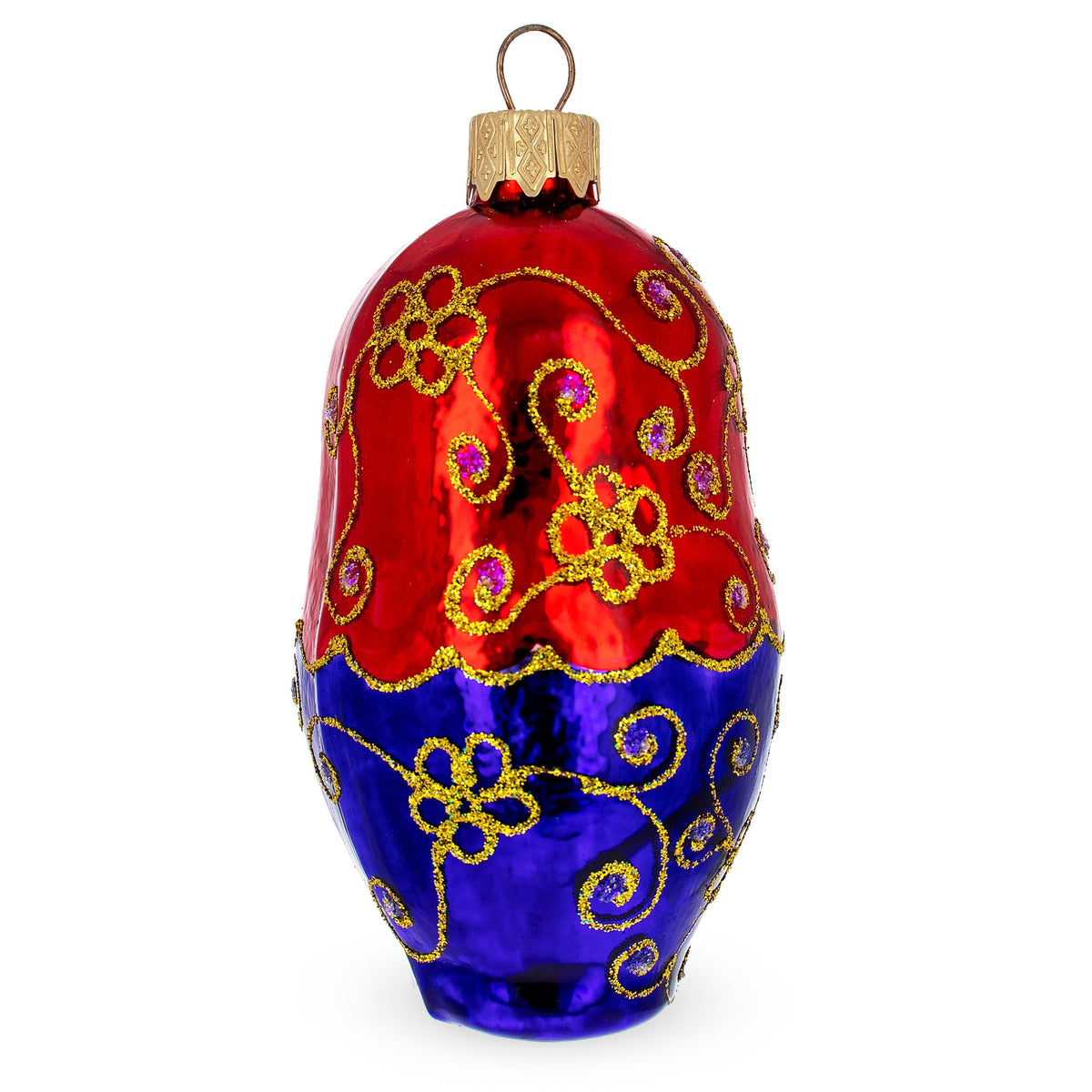 Nesting Doll Glass Christmas Ornament
