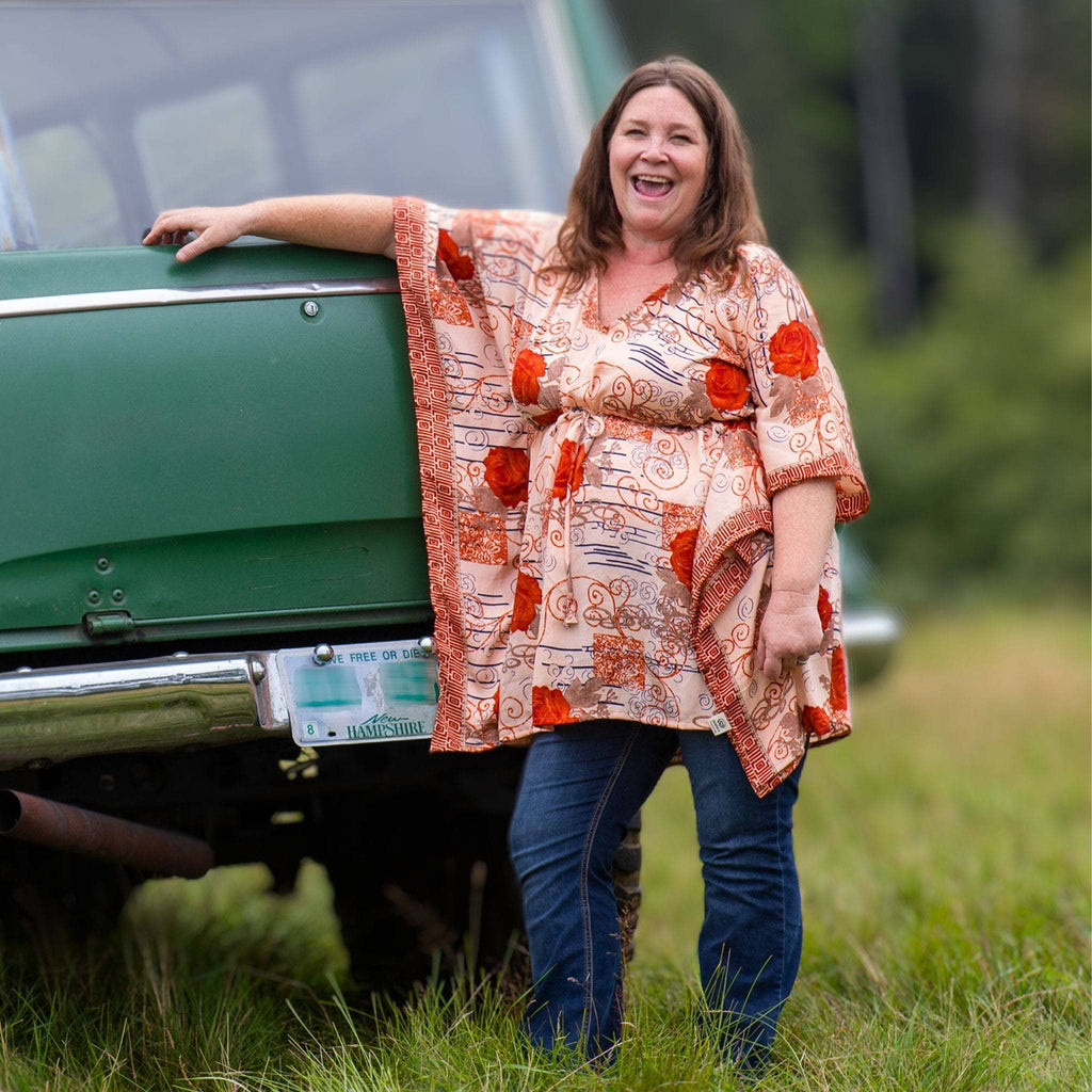 Darn Good Yarn Seconds and Surplus Aanya Adjustable Short Kaftan — detail shot 10