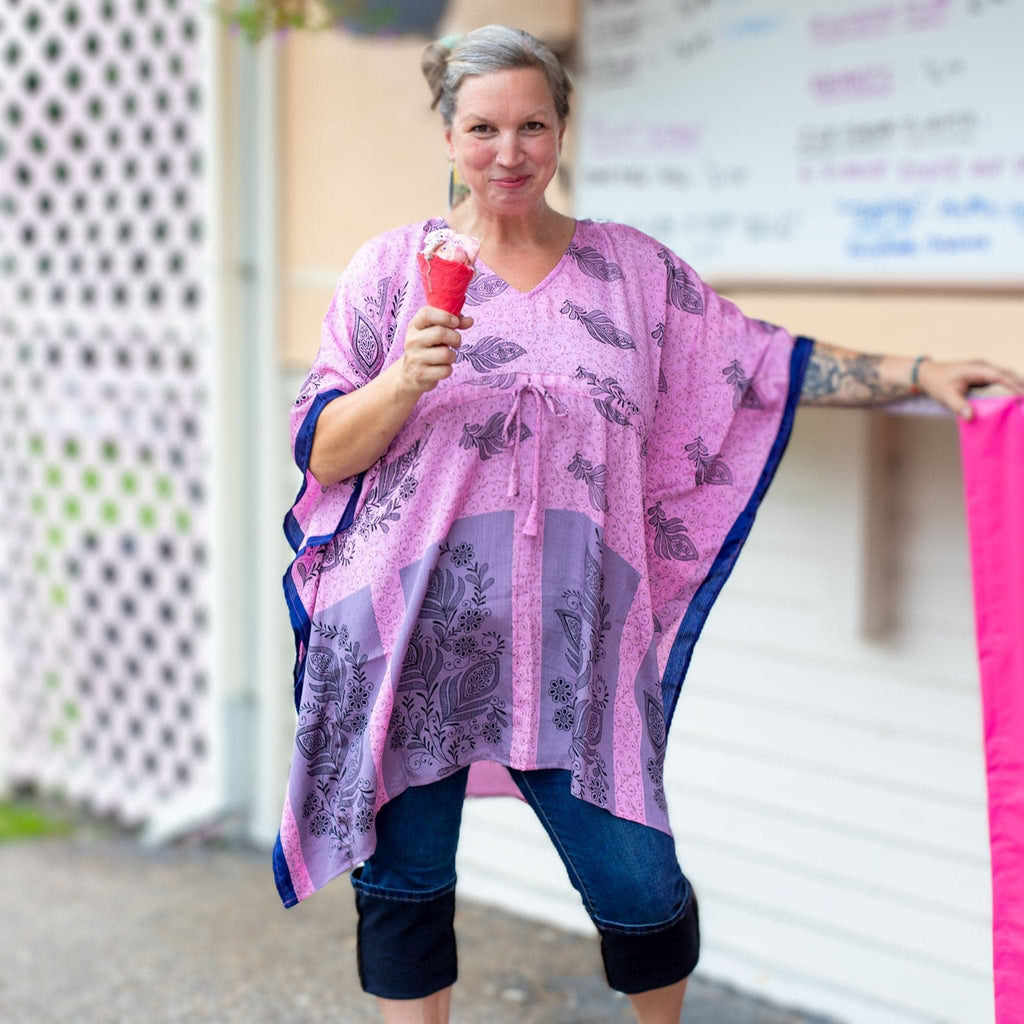 Darn Good Yarn Seconds and Surplus Aanya Adjustable Short Kaftan — detail shot 8