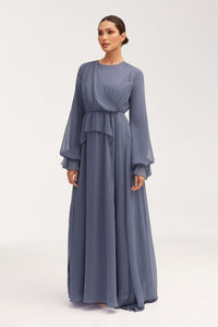 Aara Chiffon Maxi Dress - Dusk Clothing Veiled 