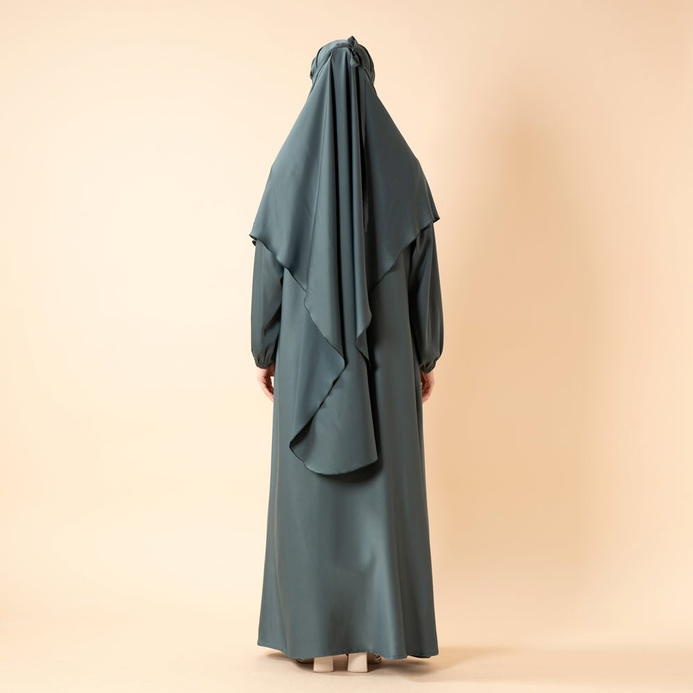 Mariam's Collection Abaya With Niqab and Khimar | Satin Niqab Khimar and Abaya (MK024) — detail shot 10