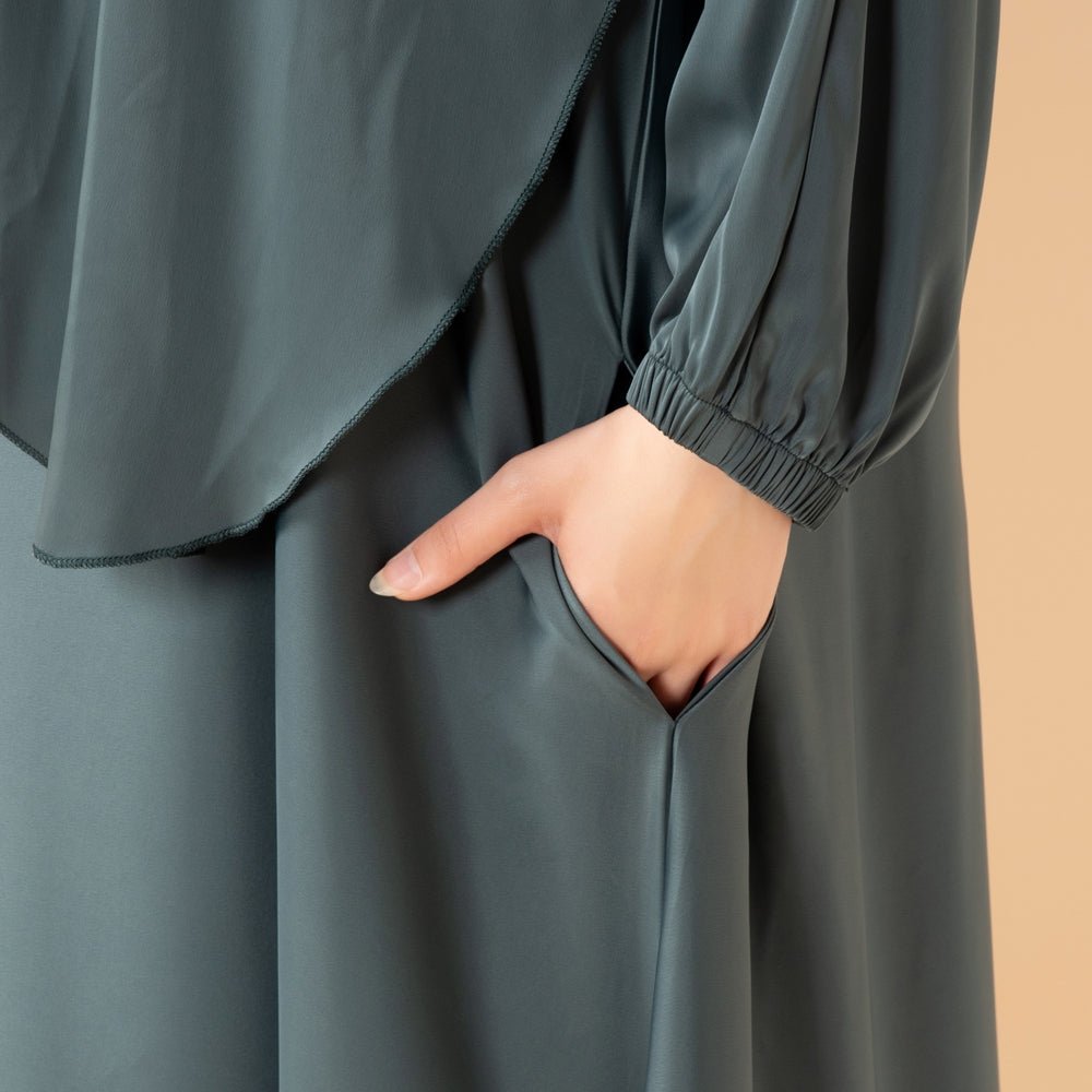 Mariam's Collection Abaya With Niqab and Khimar | Satin Niqab Khimar and Abaya (MK024) — feature highlight